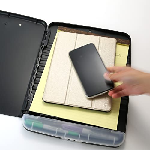 Officemate Slim Clipboard Storage Box, Charcoal (83303)