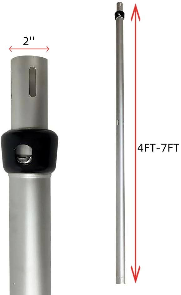 WEPDIY Portable Pipe and Drape Heavy Duty Backdrop Stand, ADJ Metal Frame and Heavy Metal Base for Wedding, Birthday Party, Photography Backdrop (1*ADJ UprightPole 4-7FT)