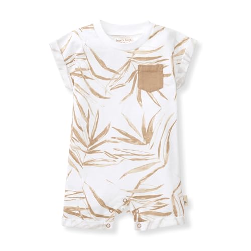 Burt's Bees Baby Baby Boys Romper - Made with 100% Organic Cotton, One-Piece Outfit Boy Clothes for Sizes Newborn to 24 Months