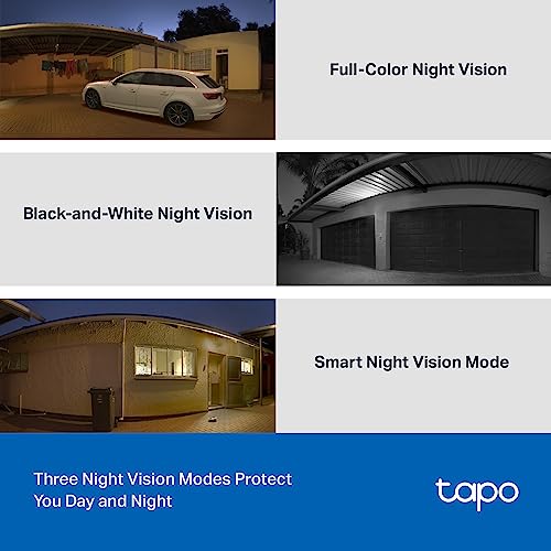 Tapo 2K Outdoor Wired Pan/Tilt Security Wi-Fi Camera, 360° View, Motion Tracking, Works w/Alexa & Google Home, Color Night Vision, Free AI Detection, Cloud & SD Card Storage(up to 512GB), Tapo C510W