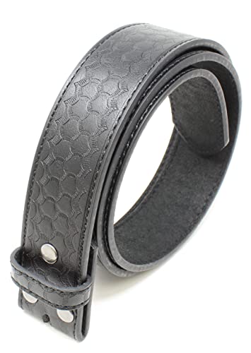 BC Belts Leather Belt Strap with Dragon Scale Embossed Pattern 1.5" Wide with Snaps (Brown-XS)
