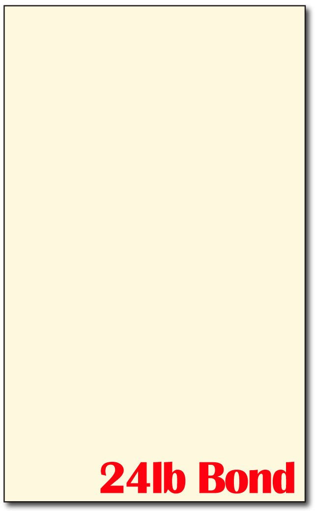 500 Sheets - Natural (Off-White/Cream) Legal Size Paper - 24lb Bond / 60lb Text - 8 1/2 X 14 Inches - Great for Documents, Programs, Menus, and More!