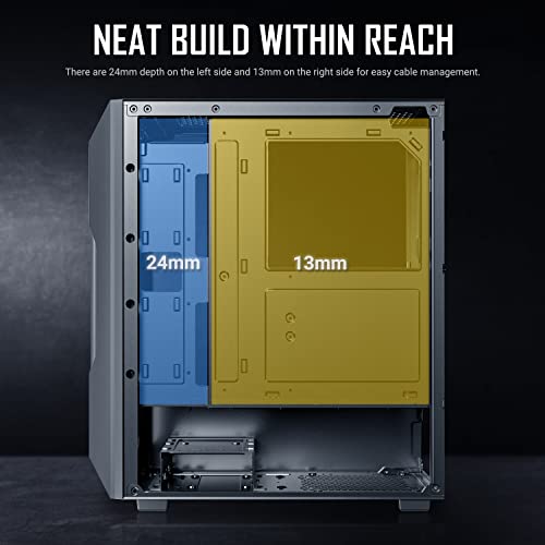 ANTEC AX61 Mid-Tower ATX Gaming Case with Mesh Front Panel, ARGB Fans, Tempered Glass Side Panels, 360mm Radiator Support