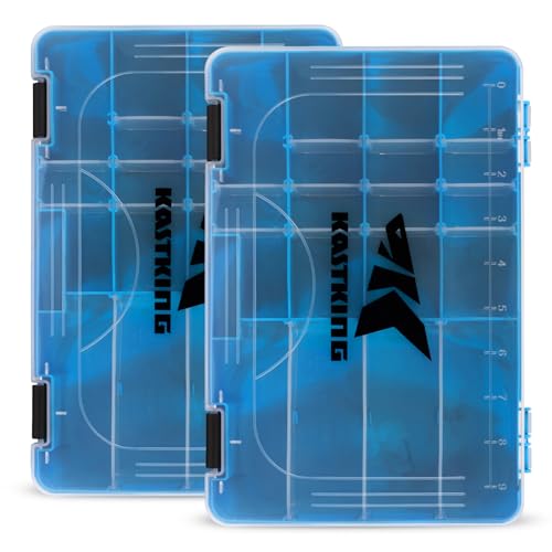 KastKing Bait Vault Camouflage Tackle Box, Plastic Tackle Trays, Fishing Tackle Box Storage Organizer with Removable Dividers, 4 Packs Lure Boxes Terminal Tackle Storage, Right Angle