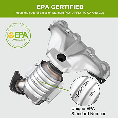 AUTOSAVER88 Exhaust Manifold w/Catalytic Converter Compatible with 1996 1997 1998 1999 2000 Civic 1.6L(EPA Compliant)