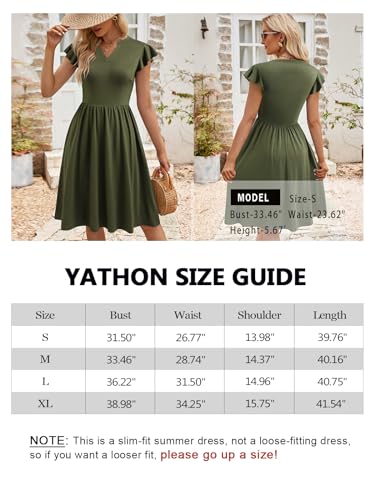 YATHON Black and White Dresses for Women 2024 Casual Spring Funeral Dresses for Women 2024 Aline Summer Dresses for Women 2024 Summer (YT227-Black Stripe,M)