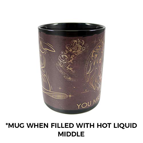 Morphing Mugs Harry Potter – Celestial Hogwarts Houses – Gryffindor – Sorting Hat – 16 oz Large Ceramic Heat Sensitive Clue Mug – Full image revealed when HOT liquid is added