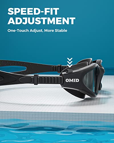 OMID Swim Goggles, P2 Lite Comfortable Anti-Fog Swimming Goggles for Men Women Adults Youth