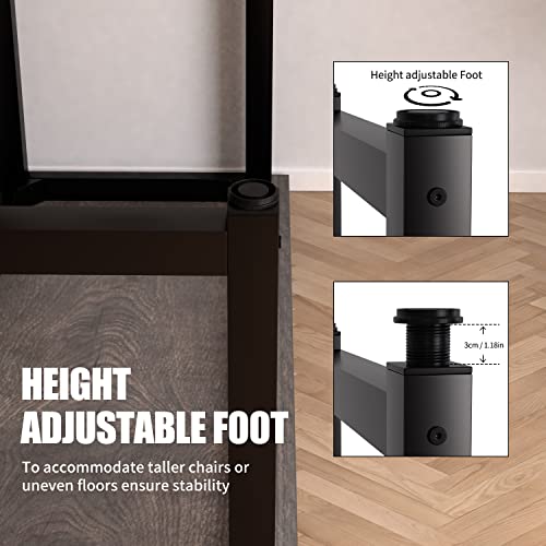 TOPSKY 59" Big Large Computer Office Desk 1.88" Thickness Desktop (Espresso Gray)