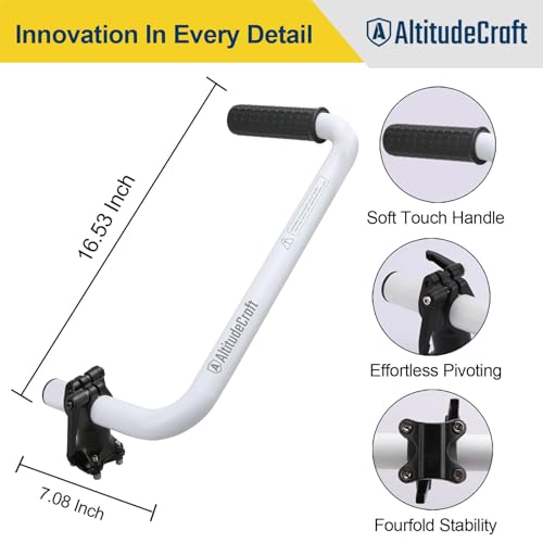 AltitudeCraft Upgraded Trimmer Handle, String Trimmer Handle Extension, Ergonomic Back Saver Lawn Trimmer Handle Grip - Universal Trimmer Handle for Easy Yard Trimming