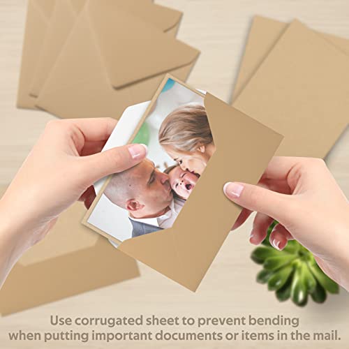 Golden State Art, 50 Pack 5x7 Corrugated Cardboard Sheet Flat Cardboard Pads Inserts, 1/16" Thick, Great for Crafts, Mailing, Packaging (Kraft Brown)