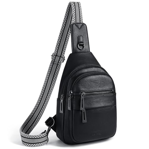 Leresas Sling Bag for Women Men Sling Purse Backpack 2024 Crossbody Bags Fanny Pack Trendy Vegan Leather Anti Theft Beige