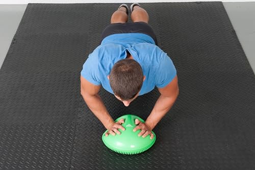 Black Mountain Products Exercise Balance Stability Disc with Hand Pump, Black, 13 inch diameter