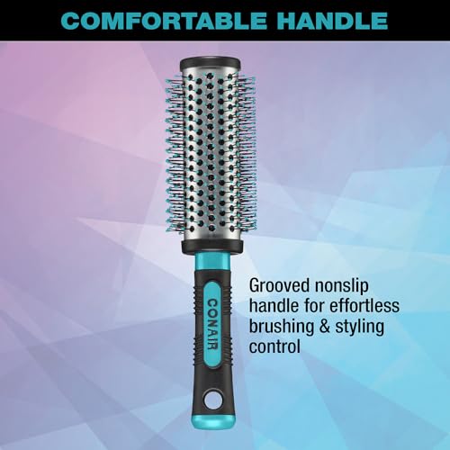 Conair Salon Results Round Hair Brush - Hair Brush Blow Dryer - Large Round Brush for Blow Out - Nylon Bristles - Ideal for longer hair lengths