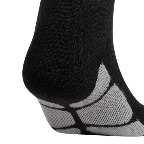 adidas Unisex Icon Baseball/Softball (1-Pair) Over the Calf (OTC), Black/Light Onix Grey/White, X-Small