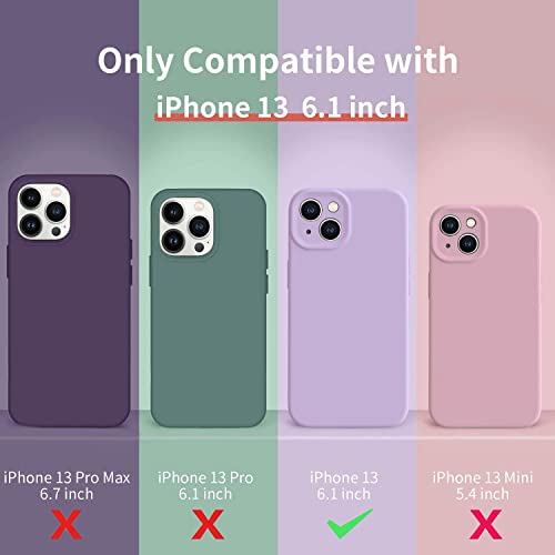 LOVE 3000 Designed for iPhone 13 Case, Premium Silicone with [Camera Protection] [Soft Anti-Scratch Microfiber Lining] Shockproof Protective Phone Case for iPhone 13 Women Men Girls 6.1", Stone