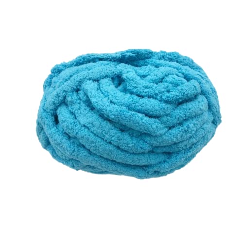 6 Pack Chunky Chenille Yarn Blue 48oz for Blanket, Super Bulky Thick Jumbo Giant Fluffy Soft Washable Polyester Big Yarn for Hand Knitting Extreme DIY Crochet Throw Rugs Pillow