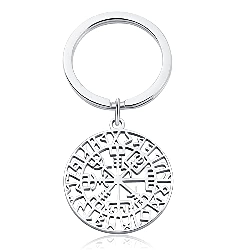 NC Norse Viking Keychain Necklace Bear Paw Amulet Pendant Nordic Viking Talisman Pendant Necklaces for Men Women (triangleNB)