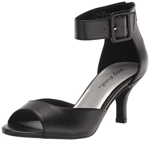 Easy Street Women's Baloo Heeled Sandal, White, 7 X-Wide