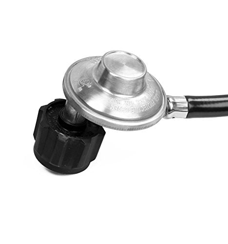 DOZYANT Vertical 2 Feet Propane Regulator and Hose Universal Grill Regulator Replacement Parts, QCC1 Hose and Regulator for Most LP Gas Grill, Heater and Fire Pit Table,3/8" Female Flare Nut