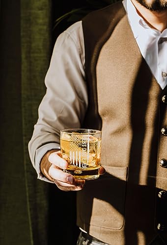 BETHEGIFT Father's Day Gifts for Dad - Dad Gifts from Daughter, Son, Kids - Best Dad Ever Gifts - Birthday Gifts for Dad - Funny Dad Birthday Gift - Whiskey Rock Glass 10.25oz