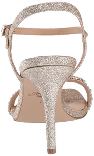 Jewel Badgley Mischka Women's Natasha Heeled Sandal, Gold Glitter, 5.5 Medium US