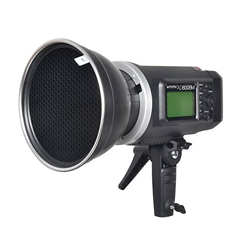 Godox AD600BM 600Ws GN87 HSS 1/8000s Outdoor Flash Strobe Studio Monolight with Bowens Mount, 8700mAh Battery, 2.4G Wireless X System with 32"x32" Softbox, Standard Reflector, Snoot, Barn Door Kit