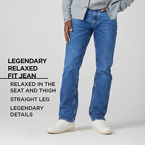 Lee Men's Legendary Relaxed Straight Jean, Night Shade, 32W x 30L