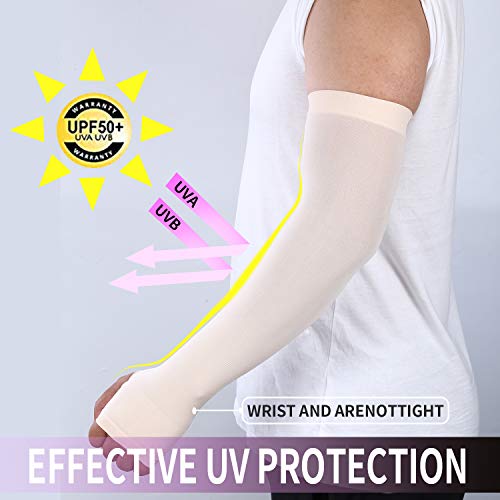 KUHNMARVIN 2Pairs Arm Sleeves for Men Sun Protection Tattoo Cover-Up Volleyball Arm Sleeves Softball Pickleball Women Compression Arm Sleeves Robin Egg Blue