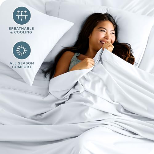 Bare Home Hotel Luxury Twin XL Sheet Set, Extra Soft - 4 Piece Set - Deep Pockets - Easy Fit - Cooling & Breathable - Wrinkle, Fade, Stain Resistant - Set Includes 4 Pillowcases (Twin XL, Burgundy)