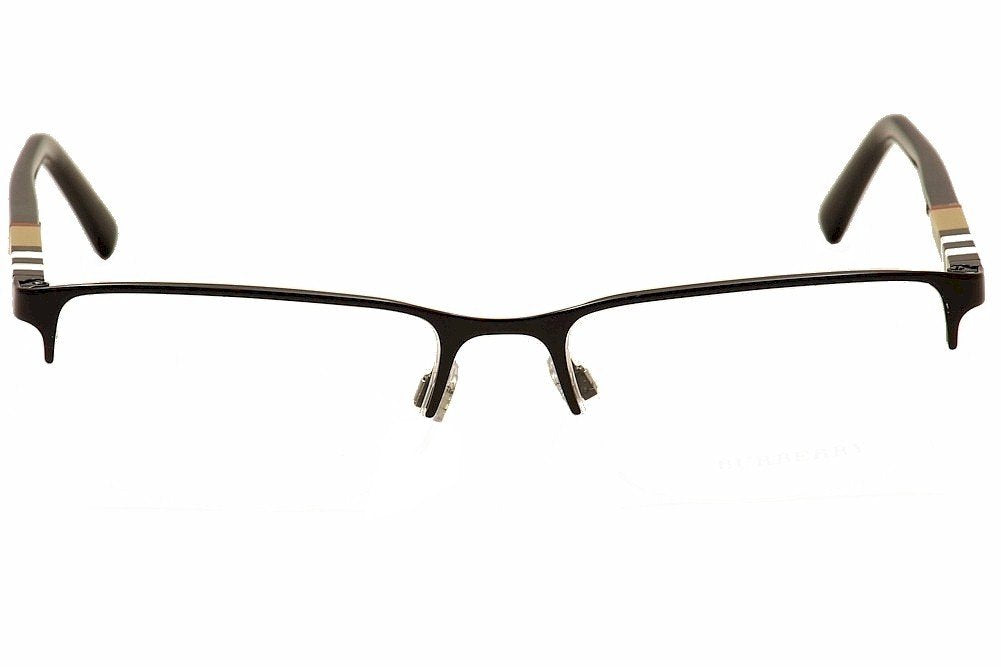 BURBERRY BE 1282 1001 Black Palladium Metal Semi-Rimless Eyeglasses 55mm…