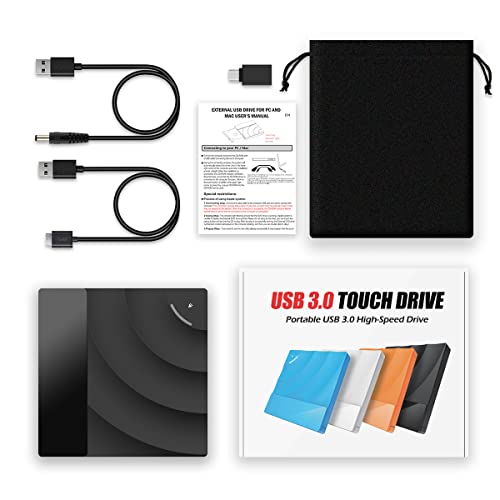 YOTUO External CD Drive, Portable USB 3.0 Type-C CD/DVD RW Drive Player, CD ROM Rewriter Burner Optical Disc Drive Compatible with Laptop Desktop PC for Windows 7/8/11/10 Mac MacBook Pro/Air