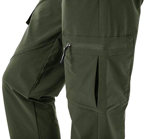 Rdruko Women's Waterproof Hiking Pants Lightweight Quick Dry Travel Fishing Cargo Work Pants Me-Grey X-Small