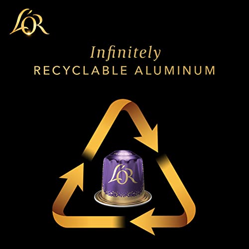 L'OR Espresso Capsules, 50 Count Colombia, Single-Serve Aluminum Coffee Capsules Compatible with the L'OR BARISTA System & *Nespresso Original Machines