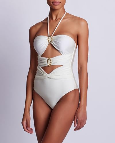 PATBO, Piscina Halterneck One Piece, M, Ivory