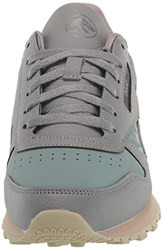 Reebok Kids Classic Leather Sneaker, Jurassic World/Grey/Teal Fog/Brave Blue, 4 US Unisex Toddler