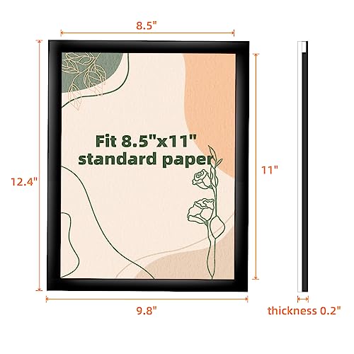 PUJIANG 3Pack Acrylic Sign Holder 8.5x11 Wall Mount,Clear Wall Sign Holder with Tape,Horizontal & Vertical Display,Plastic Sign Holder for Wall Door Glass Window Fridge-No Drilling