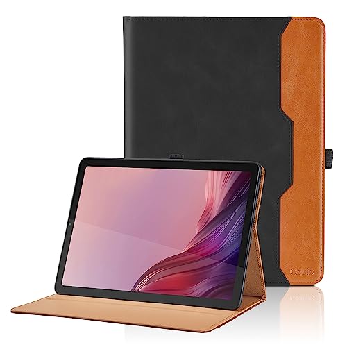 Case for Lenovo Tab M9 9 Inch 2023 (TB-310FU)/ Nook 9" Lenovo Tablet (2024) - PU Leather Business Folio Protective Cover with Hand Strap and Pocket, Black