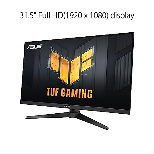 ASUS TUF Gaming 32” (31.5-inch viewable) 1080P Gaming Monitor (VG328QA1A) - Full HD, 170Hz, 1ms, Extreme Low Motion Blur, FreeSync Premium, Eye Care, Shadow Boost, HDMI, Tilt Adjustable,Black