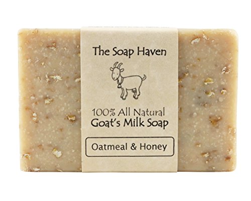 Oatmeal Soap - 4 Oatmeal & Honey Goat Milk Soap Bars. All Natural, Unscented Soap, SLS Free, NO Parabens, Handmade in USA.