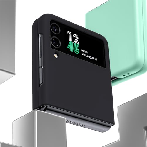 YSLBWLE for Samsung Galaxy Z Flip 5 Case,Slim & Military-Grade Protection Phone Case,Hard PC Shockproof Protective Phone Black 20-zflip5-01
