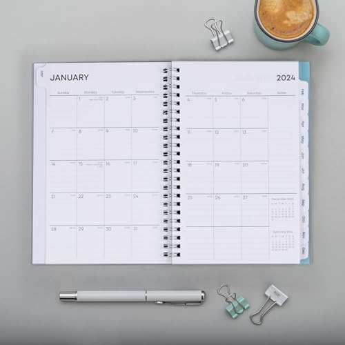 Blue Sky 2024 Weekly and Monthly Planner, January - December, 5" x 8", Frosted Cover, Wirebound, Chloe (144734)