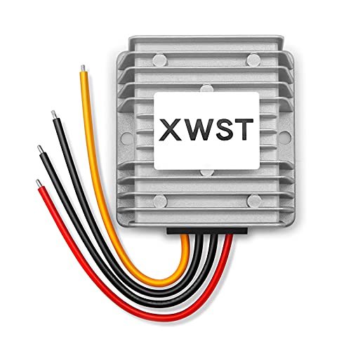 XWST DC 36V 48V Step Down to 5V 1A 5W Converter Voltage Reducer, 5Volts regulator Waterproof DC/DC Buck Transformer Power Supply Module for Auto Car Truck Vehicle Boat Solar System (36V 48V-5V-1A)