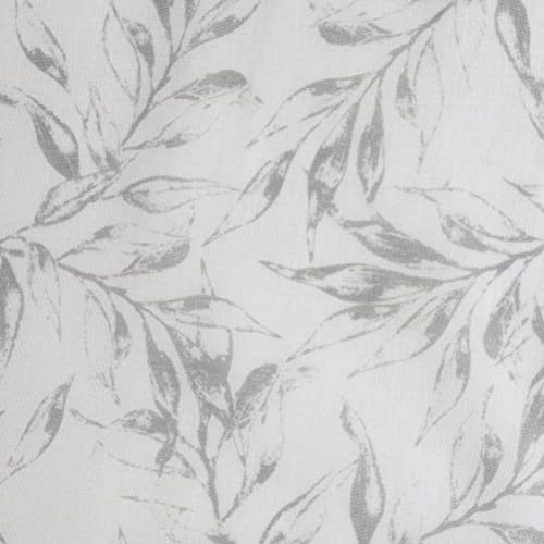 Loft Living Jennifer Sheer Botanical Print Grommet Curtain Panel 52" x 63" in Grey