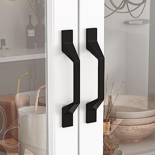 Hitow Tall Bookshelf with Glass Doors & Drawers, 2 Piece Large Storage Cabinet Set, Home Office Bookcase with Doors, Glass Display Cabinet for Living Room, White (78.7" W x 15.7" D x 78.9" H)