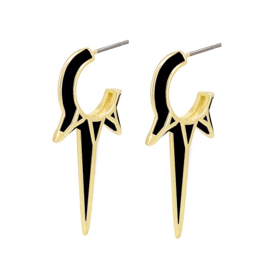 Obidos 14K Gold Plated Triple Spike Hoop Earrings Gold Huggie Small Hoop Earrings for Women Boho Simple Hypoallergenic Earrings
