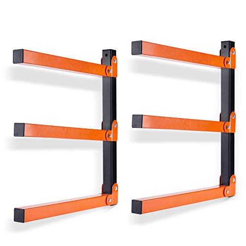Ultrawall Wall Mount Wood Organizer Racks, Lumber Storage Metal Racks Wood Storage Racks with 3-Level (3 Pack)