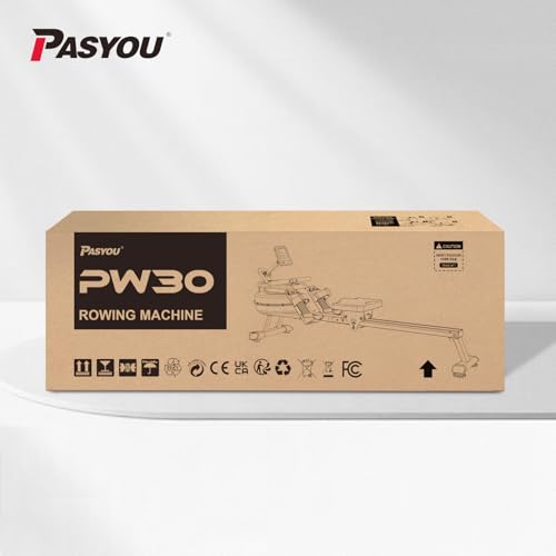 PASYOU Rowing Machines for Home - Row Machine for Cardio Training, Water Rowing Machines with Dedicated Monitor & Bluetooth, 350LBS Weight Capacity