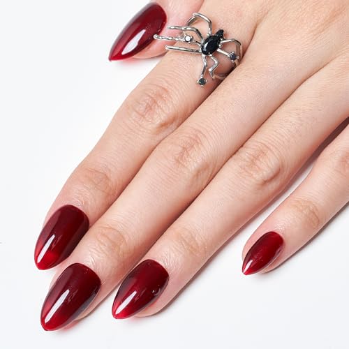 GLAMERMAID Purple Chrome Press on Nails Extra Short Square, Handmade Glazed Metal Powder Gel Fake Nails Round Oval, Donut Gloss Squoval Glue on Nails, Gloden Reusable Stick on False Nail Kit for Women