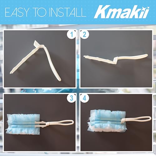 KMAKII Disposable Duster Refills, Compatible with S wiffer,Heavy Duty Electrostatic Blue Duster Heads, Ideal for Home Cleaning, Furniture, 1 Short Handle and 20 Refills